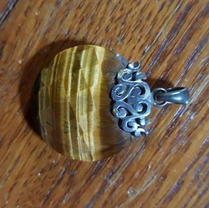 Tiger's Eye with sterling pendant